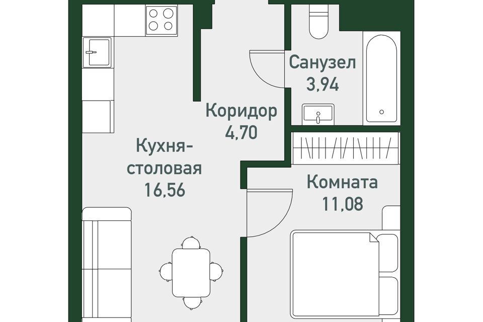 квартира р-н Красноармейский с Миасское Привилегия м-н фото 1