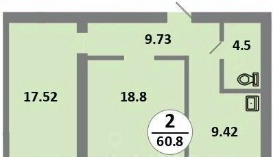 квартира г Красноярск р-н Советский ул Соколовская 52 фото 1