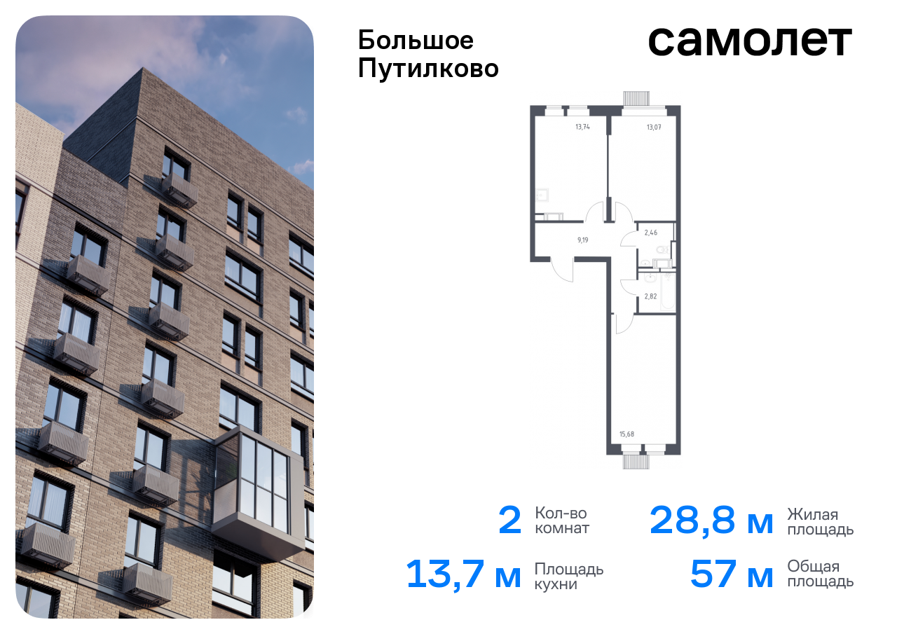 квартира городской округ Красногорск д Путилково ЖК «Большое Путилково» Волоколамская, жилой комплекс Большое Путилково, 28, Пятницкое шоссе фото 1