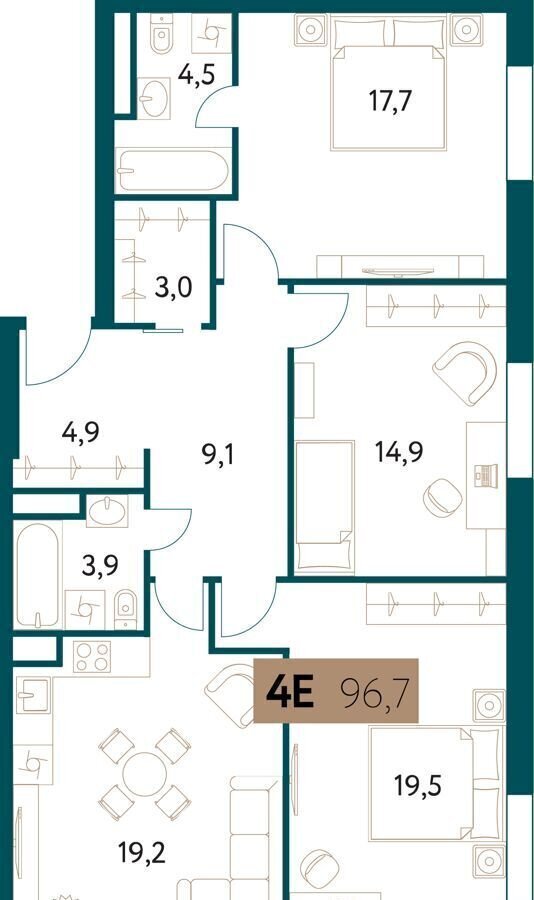 квартира г Москва метро Раменки ул Винницкая 8 корп. 1 фото 20