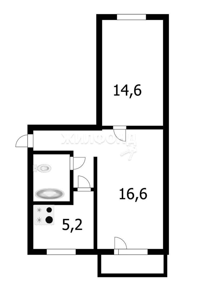 квартира г Искитим мкр Южный 38 фото 16