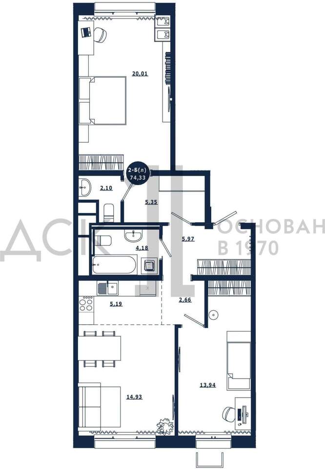 квартира г Ханты-Мансийск ул Елены Сагандуковой 10к/1 фото 1