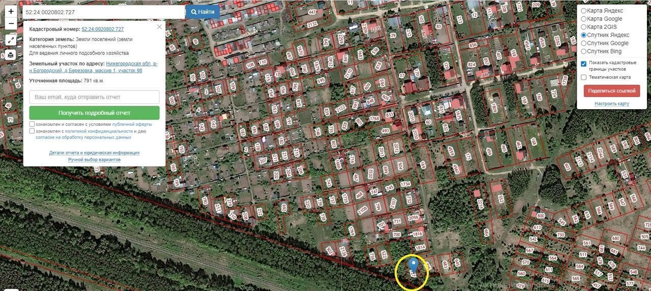 земля р-н Богородский д Березовка тер Массив 1 99 Богородск фото 4