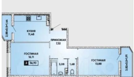 квартира г Краснодар р-н Прикубанский ул им. Героя Георгия Бочарникова 14 фото 16