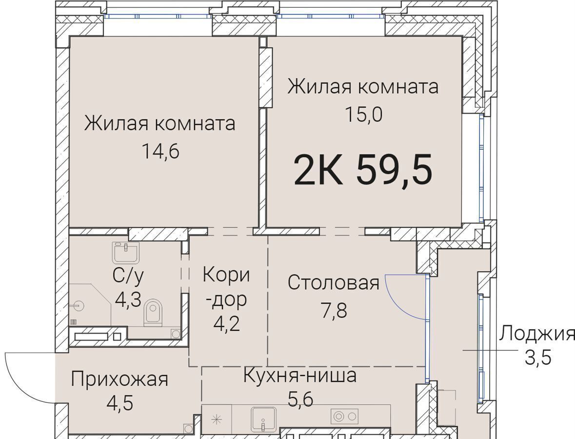 квартира г Новосибирск р-н Заельцовский Заельцовская ул Овражная 2а ЖК «Тайм Сквер» фото 1