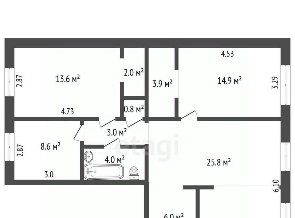 квартира г Сургут ул Чехова 9 11Б фото 2