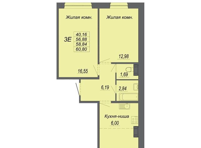 квартира р-н Индустриальный Южный микрорайон ул Рокоссовского фото