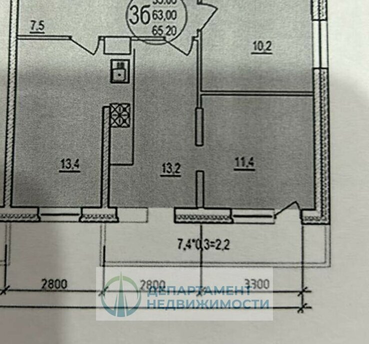 квартира г Краснодар р-н Прикубанский ул им. Евгении Жигуленко 7к/2 фото 9