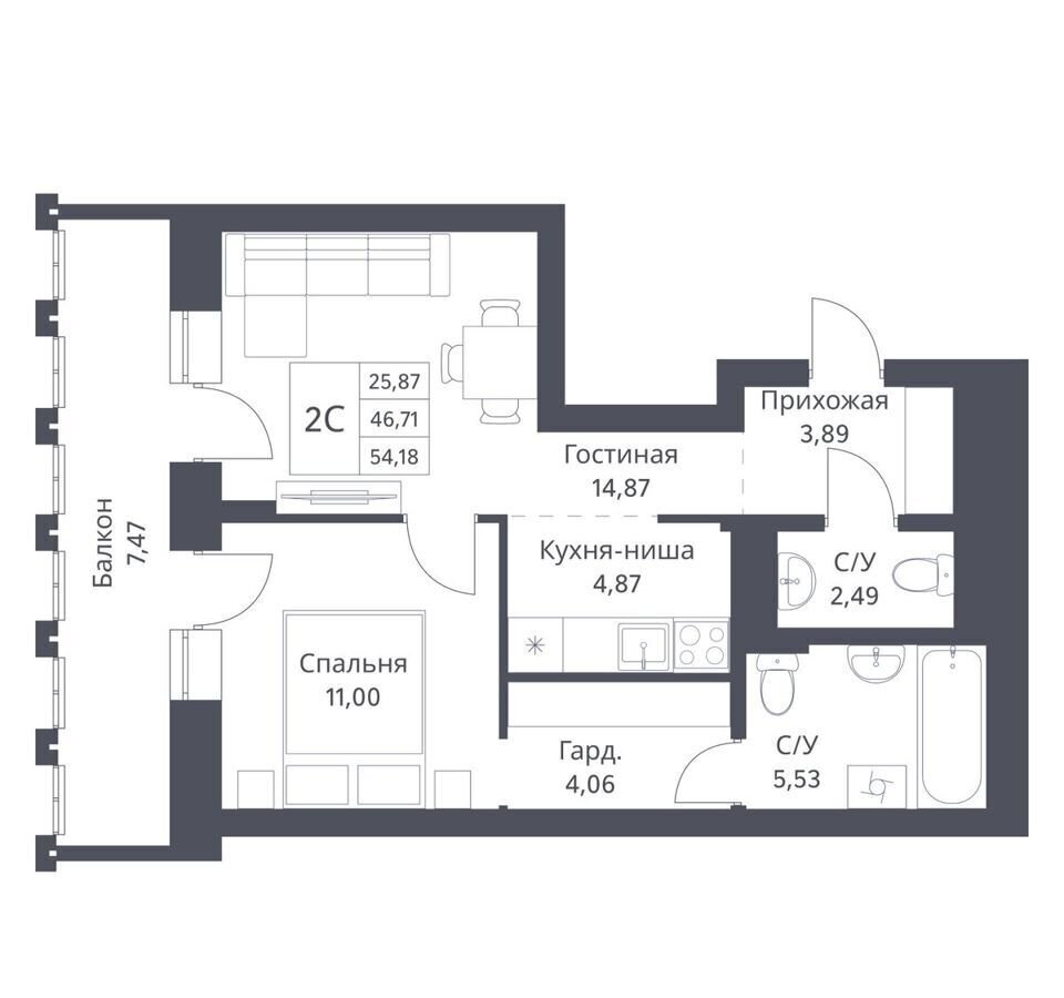 квартира г Новосибирск р-н Калининский ул Игарская 2 ЖК «Фора» Кулацкий фото 1