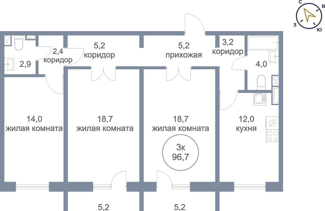 квартира г Нефтеюганск 5-й д. 48 фото 1