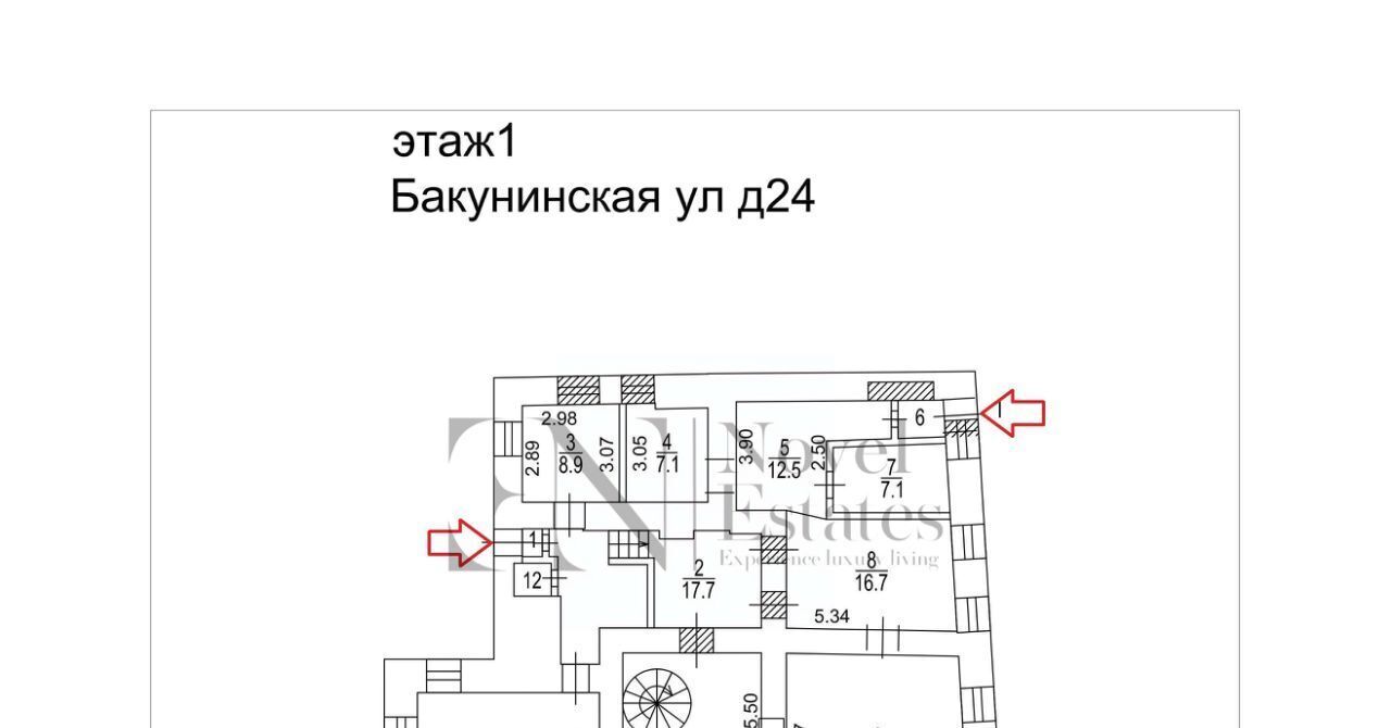 офис г Москва метро Бауманская ул Бакунинская 24 фото 15