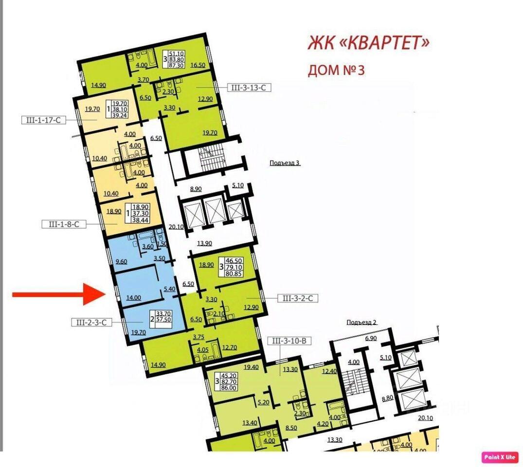 квартира г Санкт-Петербург пр-кт Витебский 101/2 ЖК «Квартет» Ленинградская область фото 2