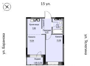 квартира г Ижевск р-н Ленинский ул 15-я 13 фото 1