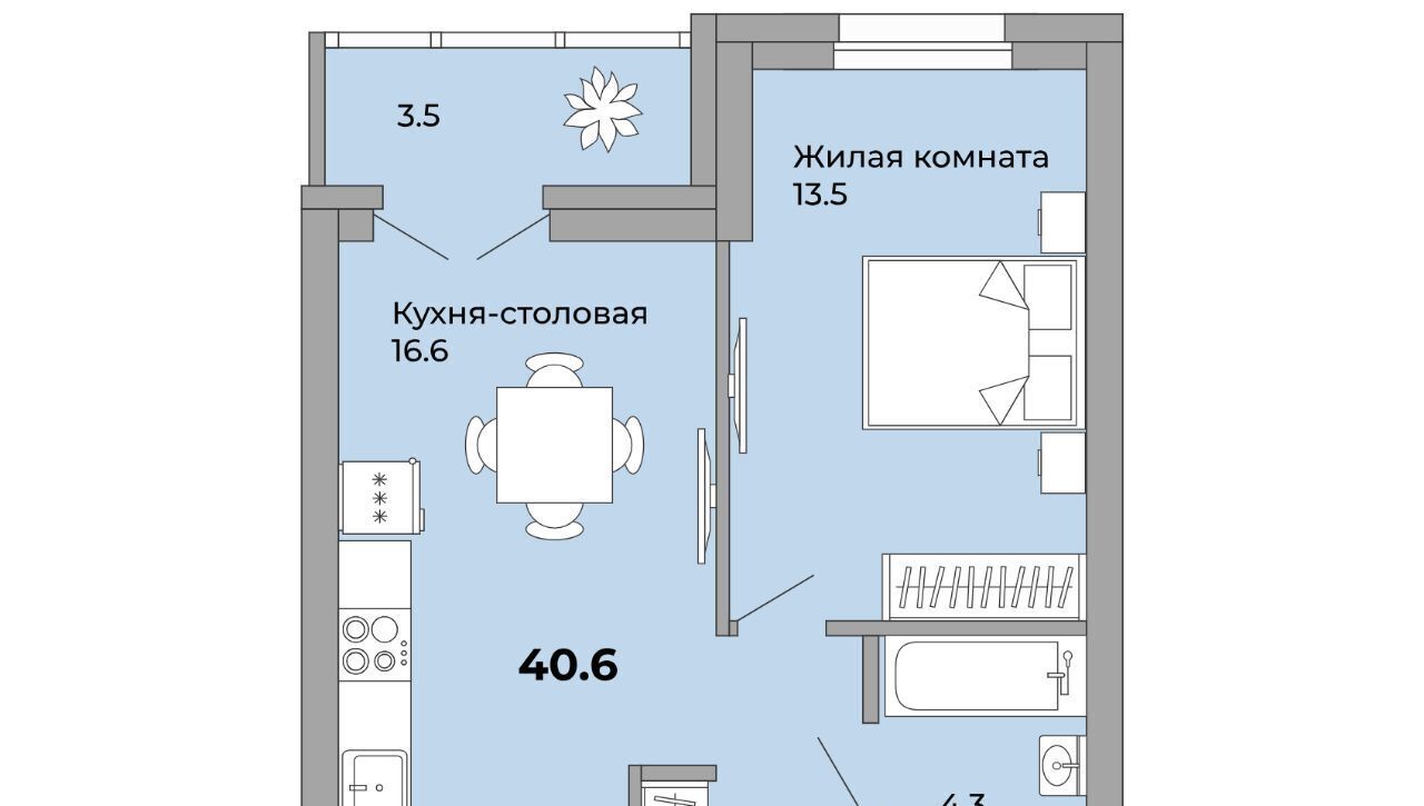 квартира г Екатеринбург Уралмаш пер Черниговский 20 фото 1
