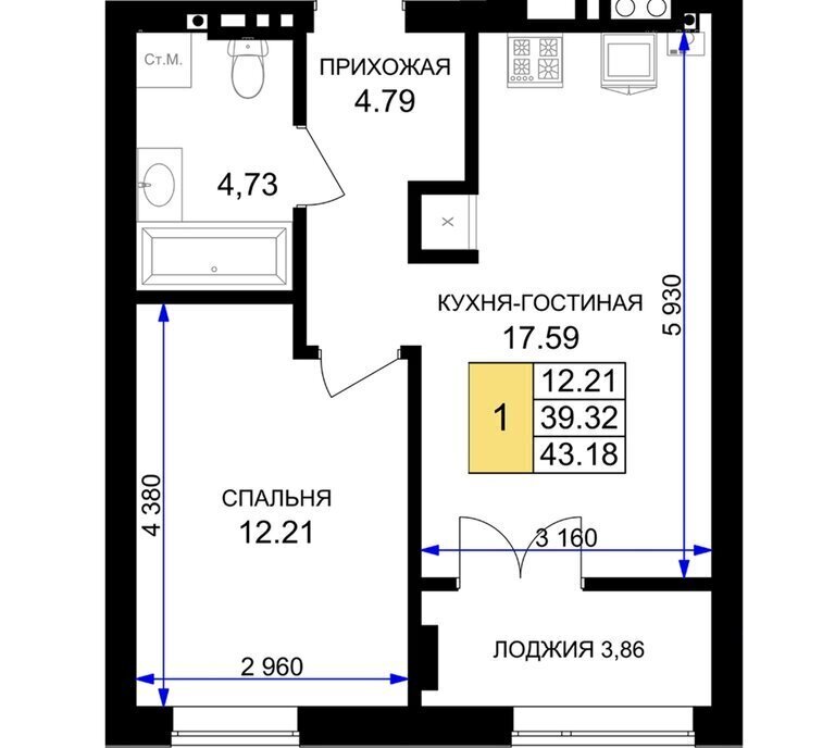 квартира р-н Гурьевский г Гурьевск ЖК «Включи» фото 1