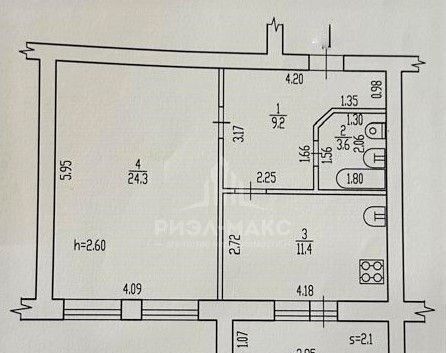 квартира г Брянск р-н Володарский ул Димитрова 58 фото 23