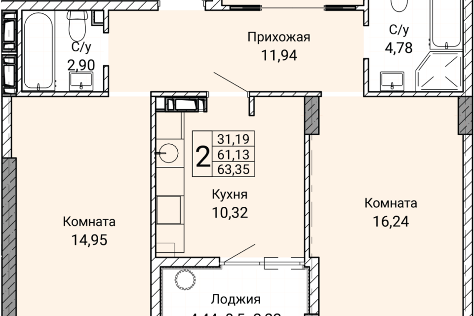 квартира г Севастополь ул Братьев Манганари 28 Гагаринский фото 1