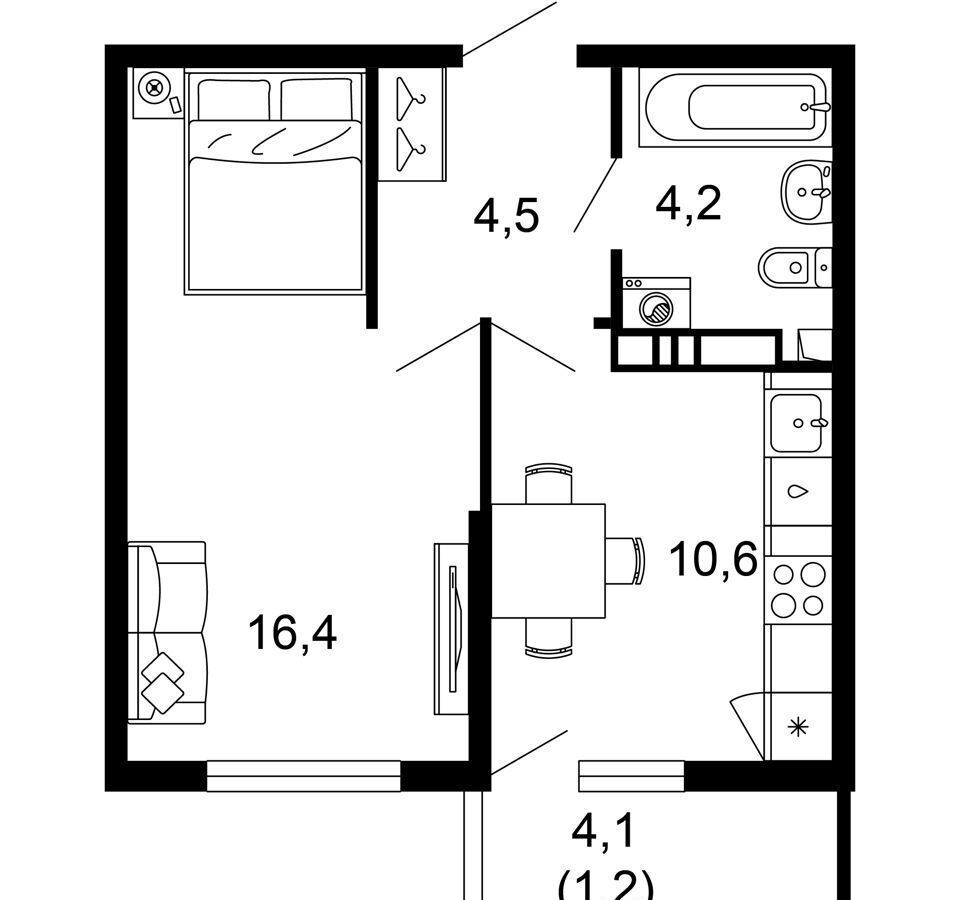 квартира г Сочи р-н Адлерский ул Искры 5 д. 66/10 фото 11