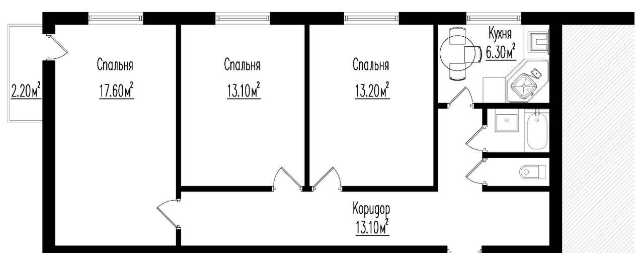 квартира г Санкт-Петербург метро Проспект Просвещения ул Ивана Фомина 5к/1 фото 24