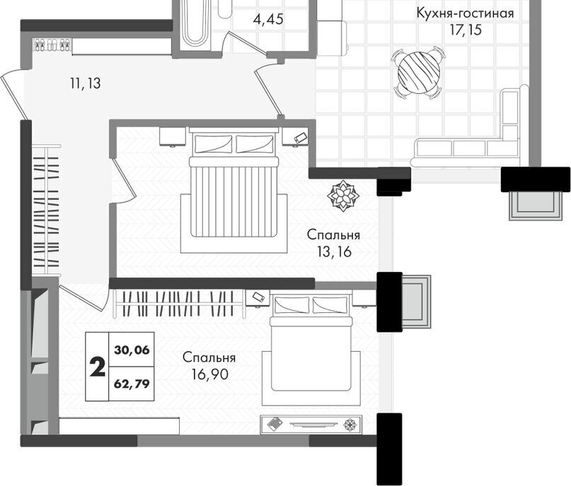 квартира г Краснодар р-н Прикубанский ул им. генерала Брусилова 1/3 5 лит фото 1