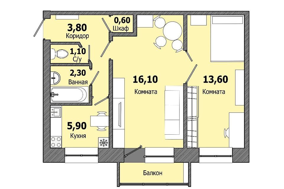 квартира г Санкт-Петербург пр-кт Тореза 78 Выборгский фото 2