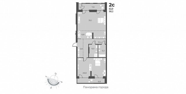 квартира г Новосибирск Заельцовская ул Аэропорт 49 фото