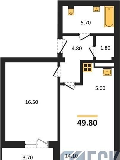 квартира г Воронеж р-н Центральный ул Шишкова 140б уч. № 26 фото 1