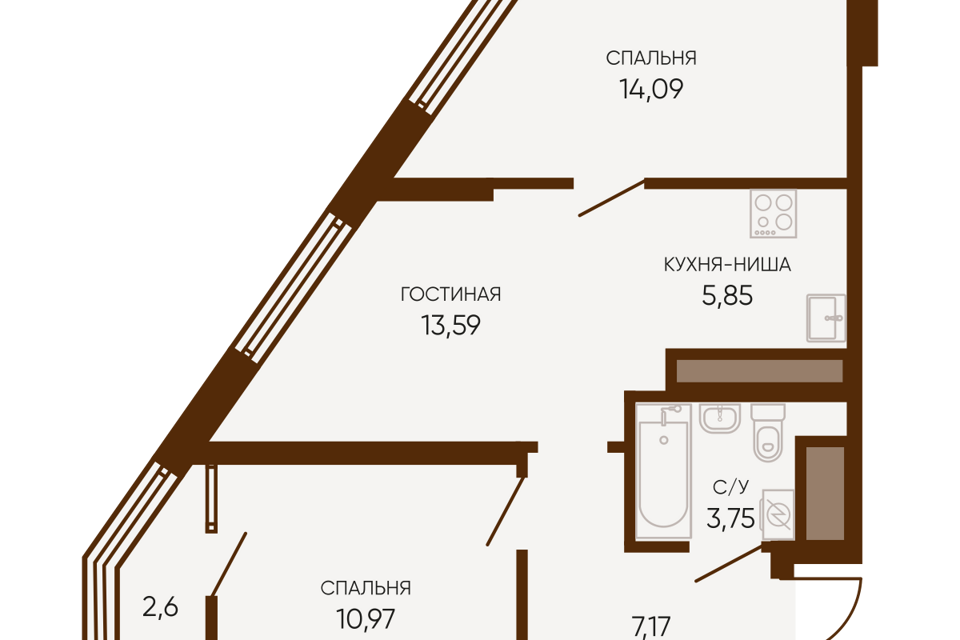 квартира г Екатеринбург р-н Чкаловский ул Ляпустина 5 Екатеринбург городской округ фото 1