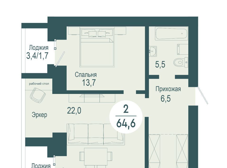 квартира г Красноярск р-н Советский ул Авиаторов 18 фото 1