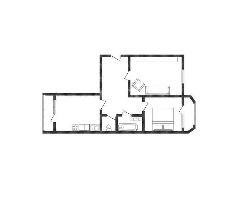 квартира г Краснодар р-н Прикубанский ул им. Григория Булгакова 8к/1 фото 1