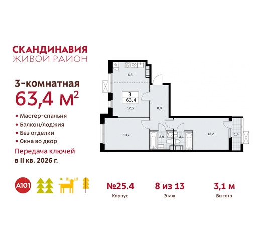 дом 25/4 жилой район «Скандинавия» Сосенское, Бутово фото