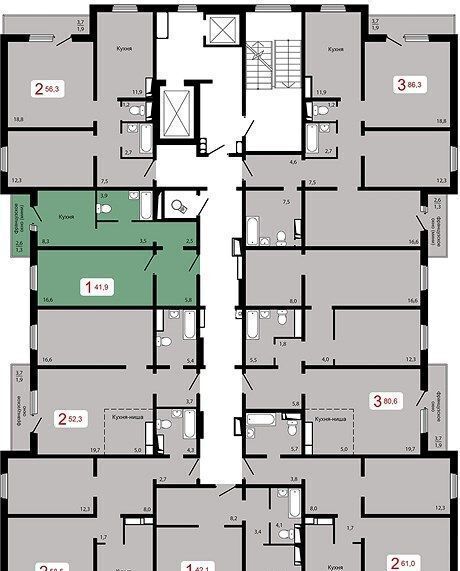 квартира г Красноярск р-н Кировский ул Кутузова 7 д. 2 фото 2