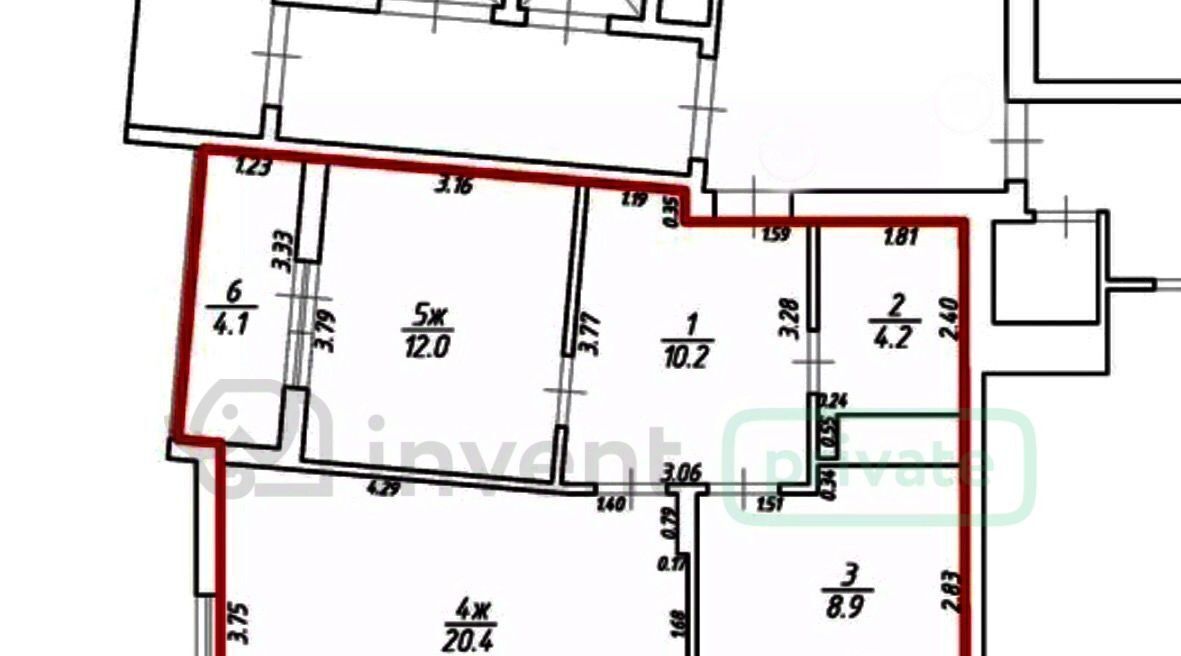 квартира г Калининград р-н Центральный ул Памяти павших в Афганистане 24 фото 23