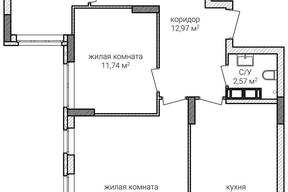 квартира г Нижний Новгород Нижний Новгород городской округ, ЖК Сахарный дол фото 1