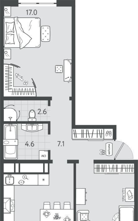 квартира г Краснодар р-н Центральный ул Колхозная 5к/4 ЖК «Все Свои VIP» фото 1