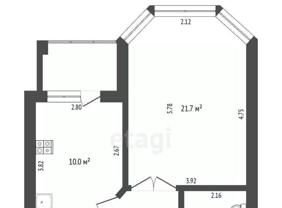 квартира г Тюмень р-н Центральный ул Циолковского 7 фото 1