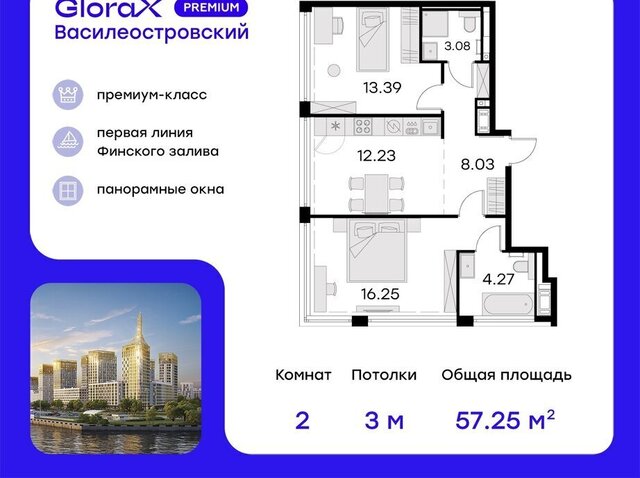 метро Приморская ул Челюскина 10 ЖК «GloraX Premium Василеостровский» Морской округ фото