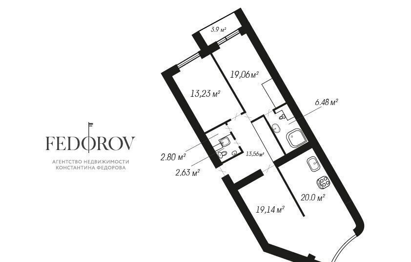 квартира г Санкт-Петербург метро Озерки пр-кт Художников 10к/1 округ Сосновское фото 28