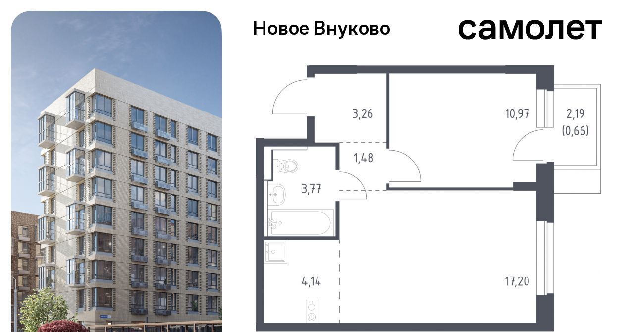 квартира г Москва метро Рассказовка ЖК «Новое Внуково» № 37 кв-л, к 30 фото 1