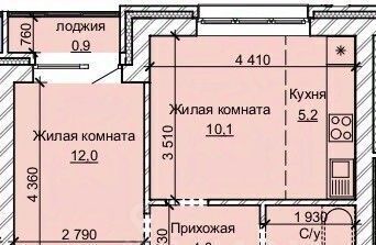 квартира г Барнаул р-н Центральный ул Анатолия ЖК «Карамель» фото 1