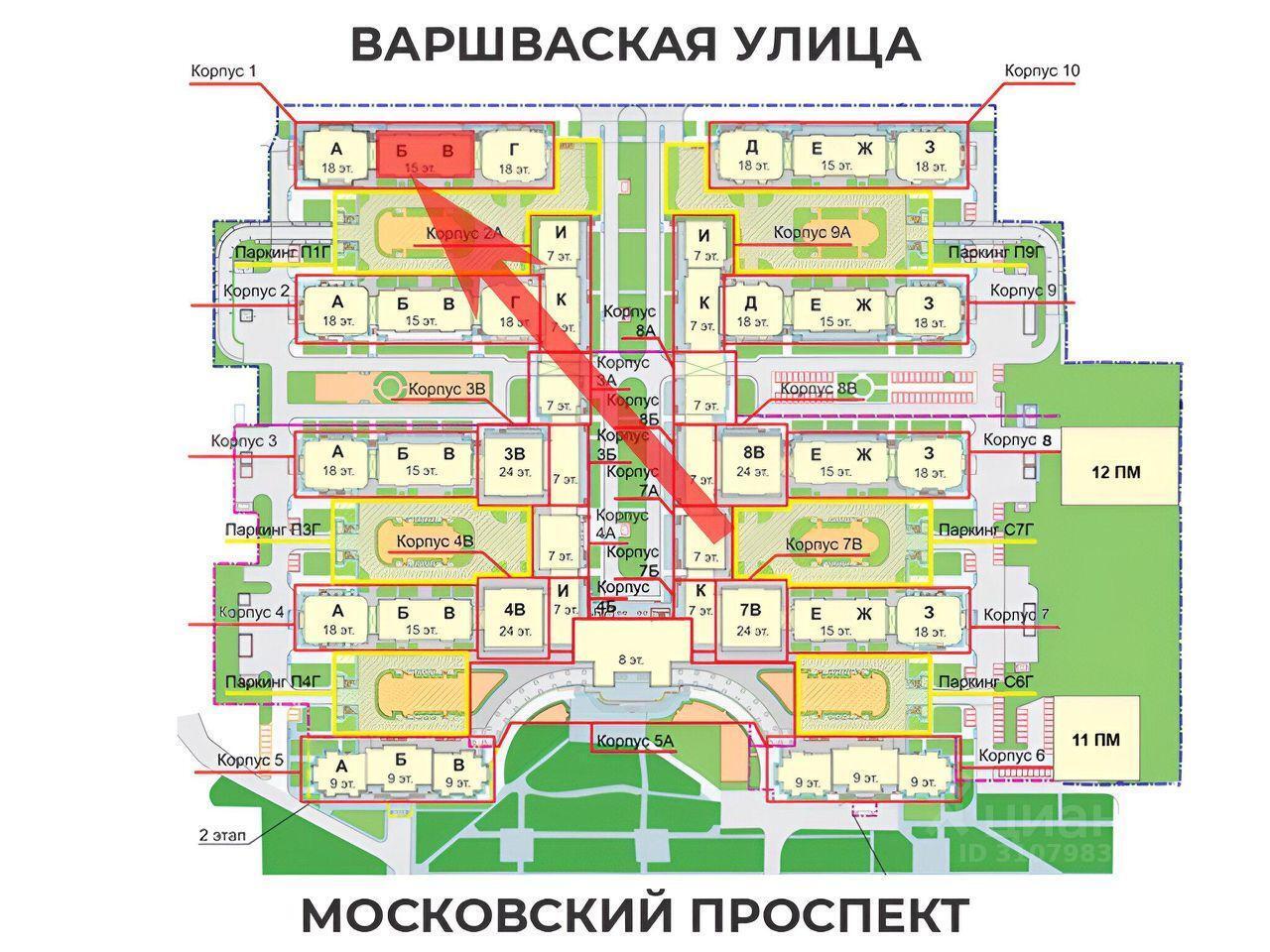 квартира г Санкт-Петербург р-н Московский пр-кт Московский 183/185 ЖК «Граф Орлов» Ленинградская область фото 36