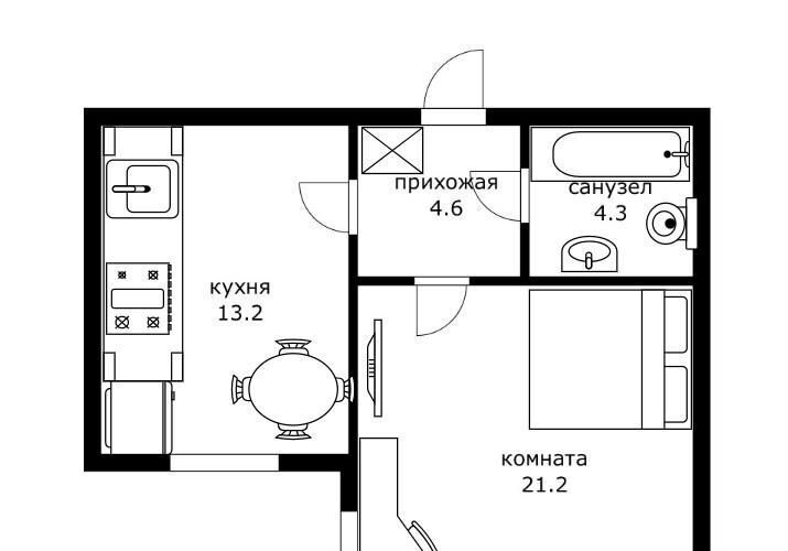 квартира г Краснодар р-н Прикубанский Интернациональный бул., 110/1 фото 15