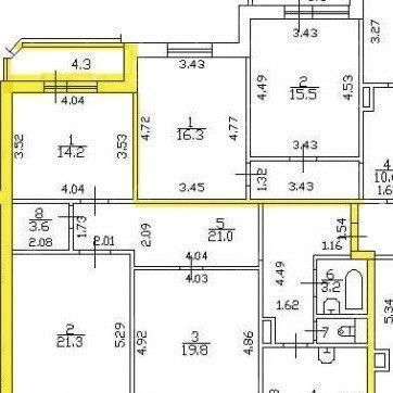 квартира г Санкт-Петербург метро Комендантский Проспект пр-кт Авиаконструкторов 44к/1 округ Юнтолово фото 2