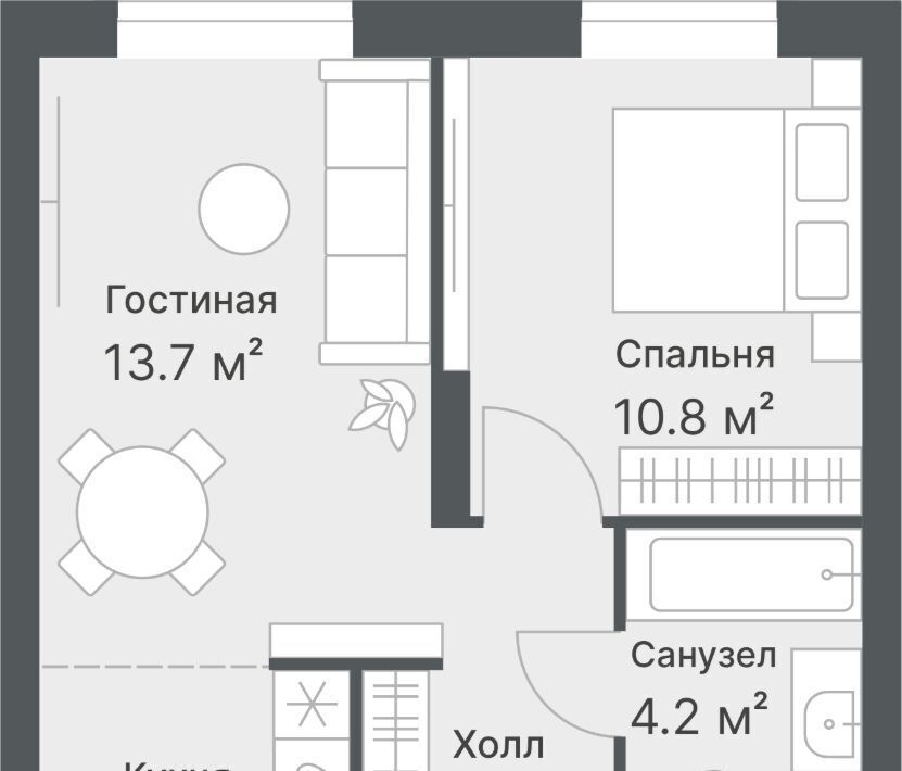 квартира г Тюмень р-н Калининский ул Кремлевская 95 фото 1