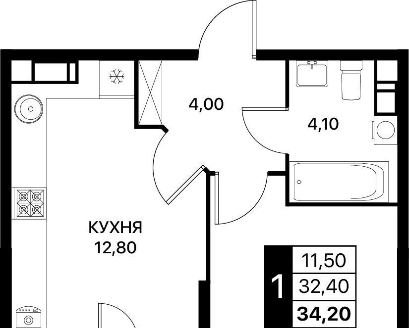 квартира г Ростов-на-Дону р-н Первомайский ЖК «Сияние Квартал на Шолохова» фото 1