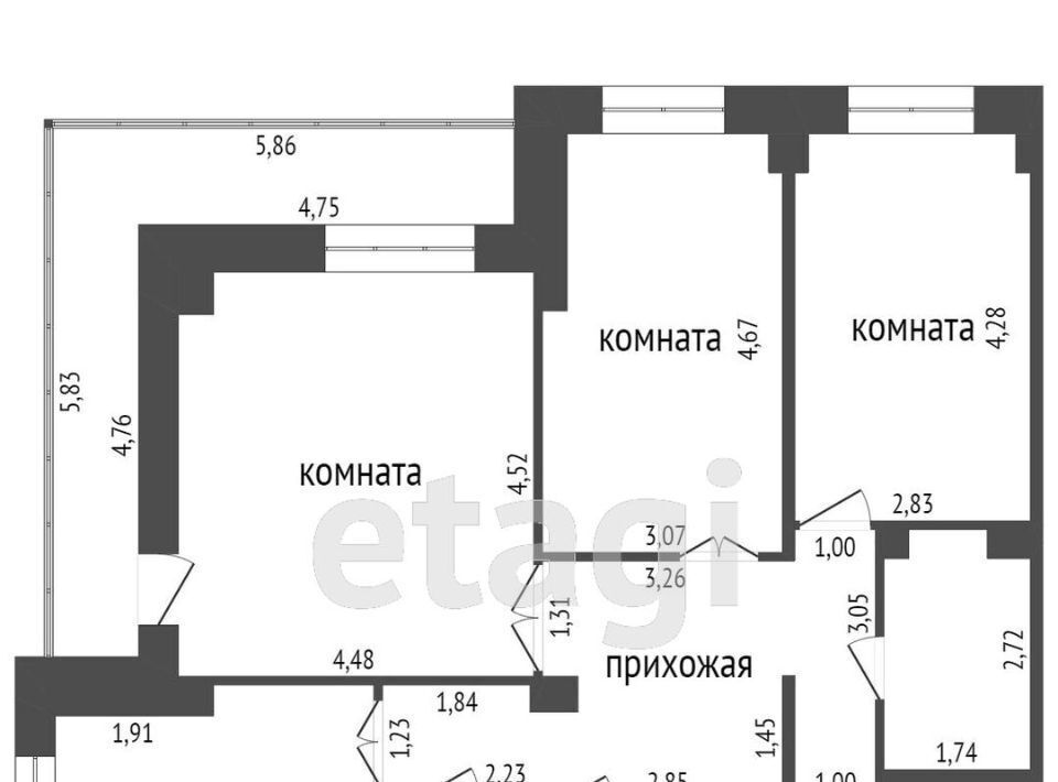 квартира г Красноярск р-н Кировский ул Академика Вавилова 37г фото 26