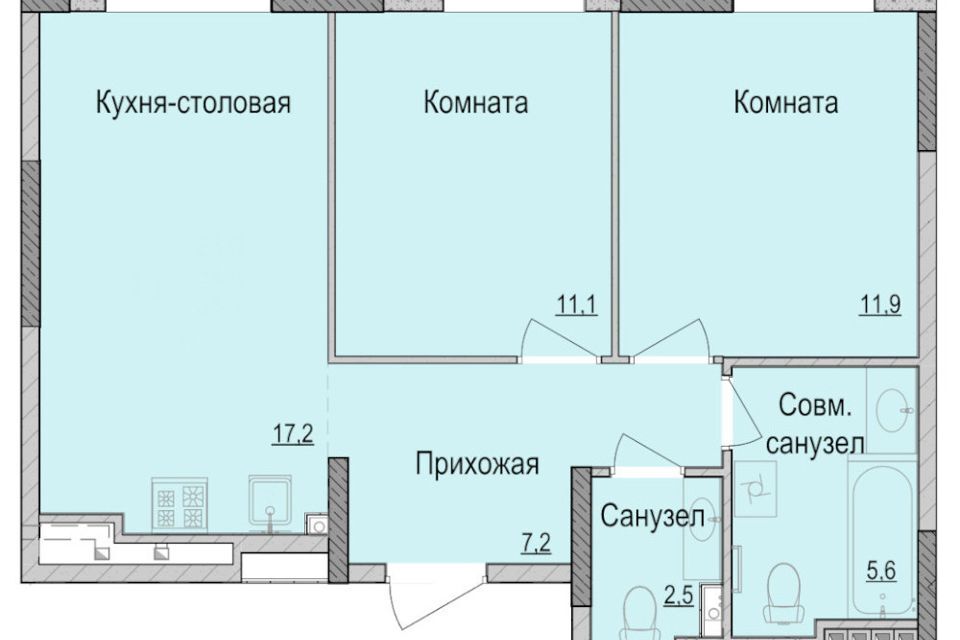 квартира г Ижевск р-н Первомайский Ракетный ул Камбарская 94/1 городской округ Ижевск фото 1