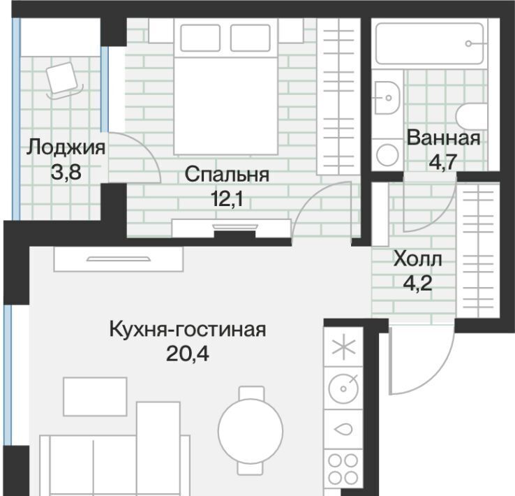 квартира г Тюмень р-н Калининский ул Ямская 1/15 ЖК «Эклипт» 159с фото 2