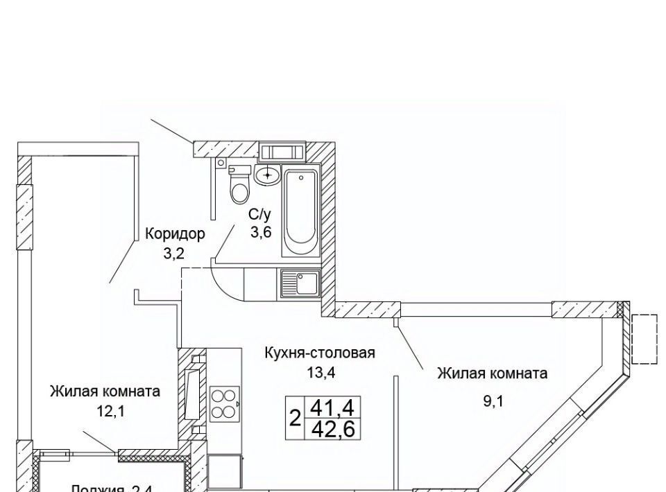 квартира г Волгоград р-н Кировский ЖК «Колизей» фото 1