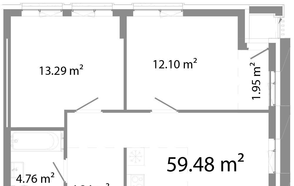 квартира г Челябинск р-н Центральный ул Худякова 18/4 фото 1
